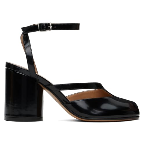 KOKOMOMO Split Toe Chunky Heels for Women Japanese Tabi Shoes Cylindrical Block High Heels Pumps Ankle Strap Buckled Wedding Party Dress Shoes3