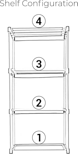 Image of GIRJA 4 Layer Multipurpose Foldable Open Bookshelf Storage Shelf for Study Room Home Office Plastic Semi-Open Book Shelf