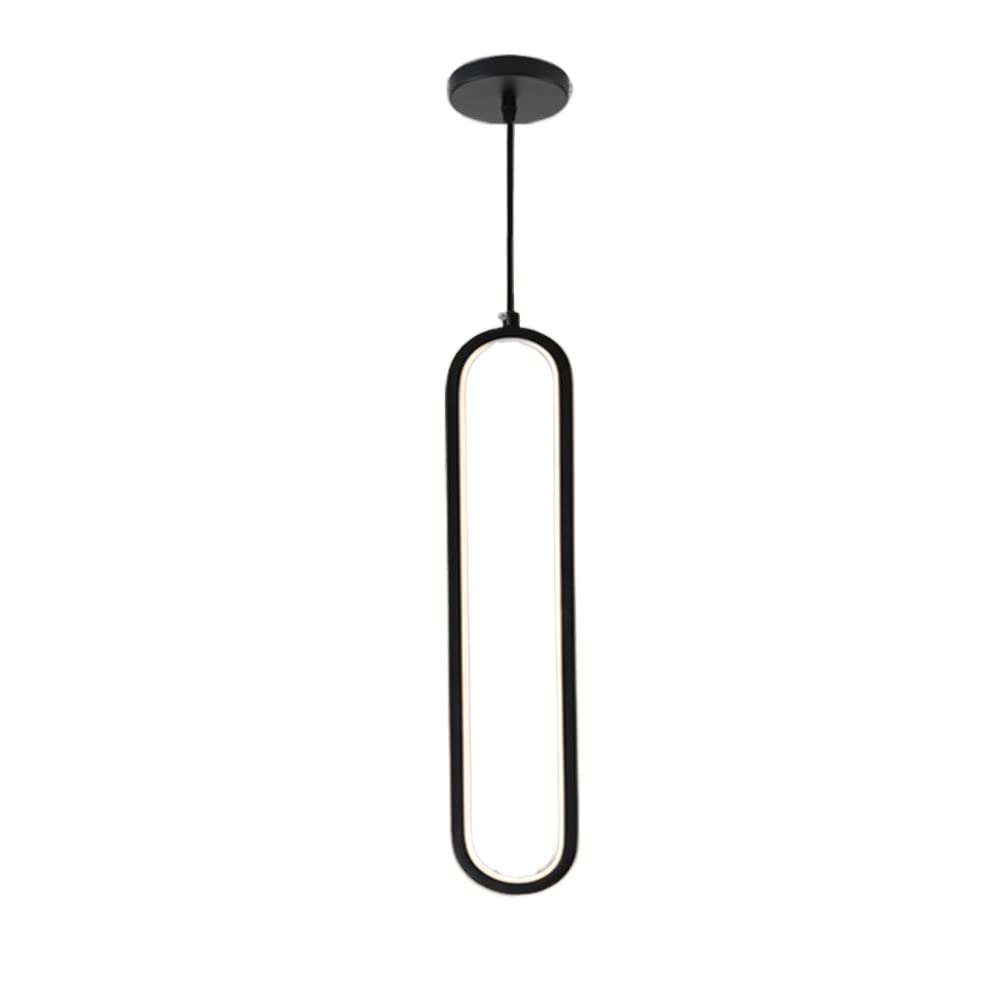 Luz colgante lineal anillo largo LED 15W para iluminación decorativa de interior