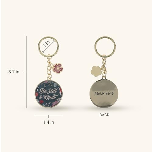 Image of Christian Art Gifts Inspirational Scripture Keychains with Charms for Women: Encouraging Bible Verses, Novelty Key Rings