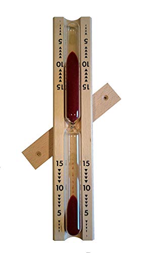 Sauna Timer Sand Timer Hourglass 15 minutes Beech Wood