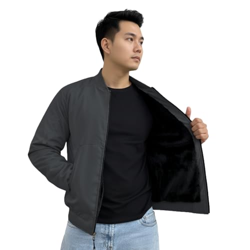 Image of NINQ Winter Jacket - Windproof Poca Cloth with Fur, Zipped mandarin Collar, 2 Front Pockets & Side Arm Pocket, Casual & Sportswear jackets for men