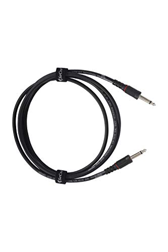 Image of SeCro 6.35mm Jack Mono Audio Cable for Mixer, Electric Guitar, Amplifier, Stereo Speaker - Male Record Line (6 M), Black