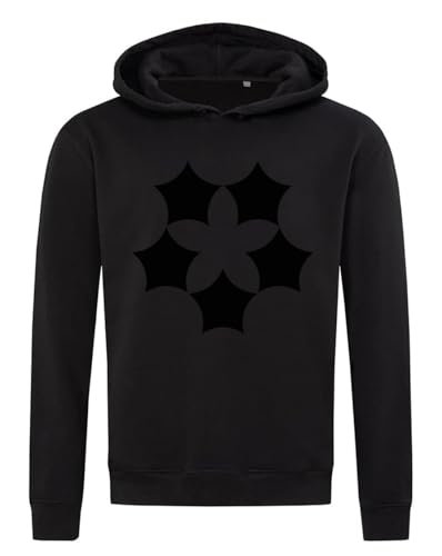 Sweat à capuche noir Stars Art en coton mélangé pour un style minimaliste