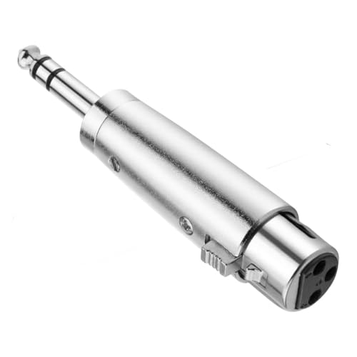 XLR Female to 1/4 Inch 6.35mm TRS Adapter (1 pcs) - Female XRL to...