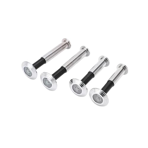 Peep Holes for Door 4pcs 180 Degree Door Viewer HD Glass Lens Wide Angle Peephole Security Hidden Adjustable Glass Lens for Furniture Hardware Tools(70-90MM)