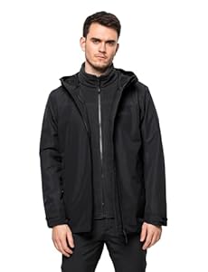 Jack Wolfskin Herren Taubenberg 3in1 Jkt M Jacket, Schwarz, XXL EU