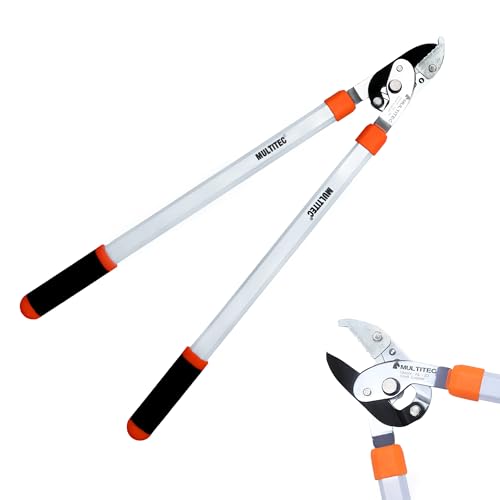 Image of MULTITEC AL-22 Heavy Duty Anvil Lopper | Tree Branch Cutter for Dry, Hard & Dead Wood | Carbon Steel Blade Garden Pruning Tool with Lightweight Aluminium Handles | Manual Tree Pruner