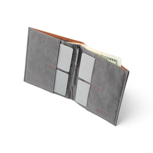 Image of Allett Coin Wallet 2.0, Hazel Brown | Leather, RFID Blocking, Velcro Pocket, Slim, Minimalist, Bifold, Water Resistant, Thin, Front Pocket | Holds 4-24 Cards, Flat Bills & Receipts