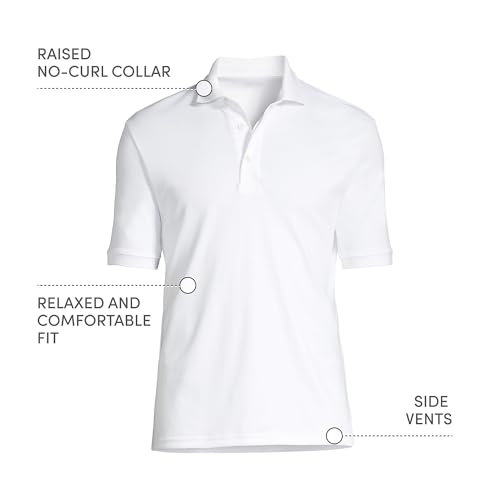 Lands' End Men's Short Sleeve American-Grown Supima Cotton Polo Shirt4