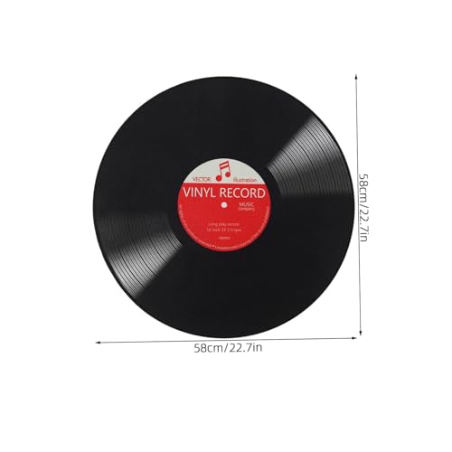 Tapete redondo vinilo 58 cm diseño música antideslizante miniatura 3