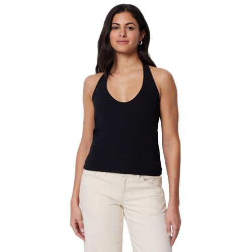 Amazon Essentials Womens Slim-Fit Ribbed Halter Top Black M