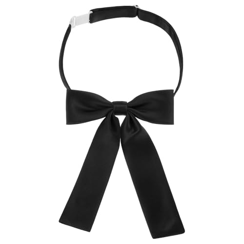Tucnoeu Vorgebundene Fliege für Frauen Bow Tie Schwarz Damen Krawatte Verstellbare Schleife Krawatte Geeignet für Uniform Hemden Uniformen Rollenspiel T-Shirts