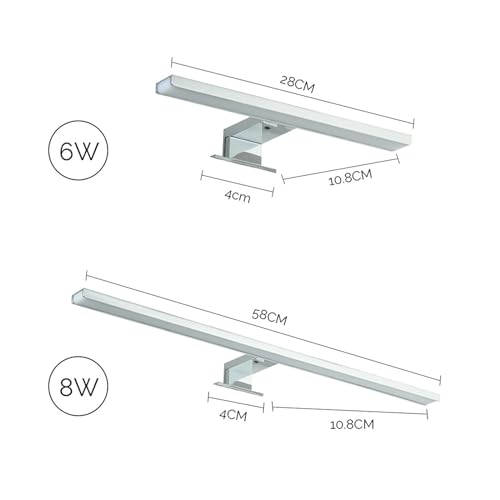 Luz LED frontal para espejo que elimina sombras al maquillarse 4