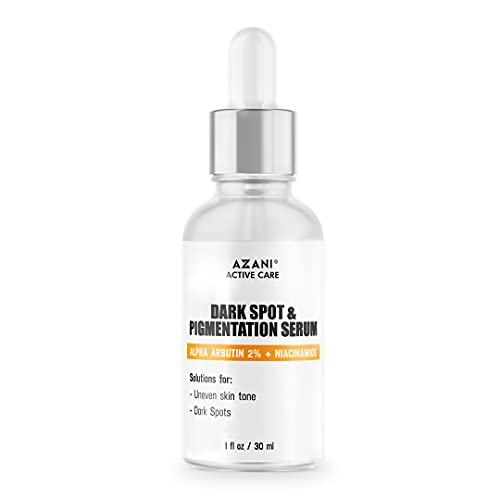 AZANI Niacinamide Dark Spots & Pigmentation Serum | 2% Alpha Arbutin | For Stubborn Dark Spots, Post Acne Marks & Sun Damage | Women & Men | 30 ml