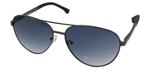 Timberland Gunmetal Mens Metal Aviator Sunglass, Blue Mirror Lens TB7210. 8X