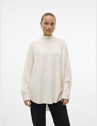 VERO MODA Vmplaza Ls Highnck GA Noos Pull Long Tricot Bouleaudétail : mélange Femme - vue 2
