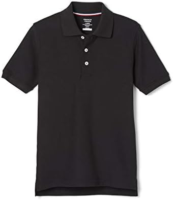 French Toast Boys' Short Sleeve Pique Polo Shirt (Standard & Husky), Black, 2T