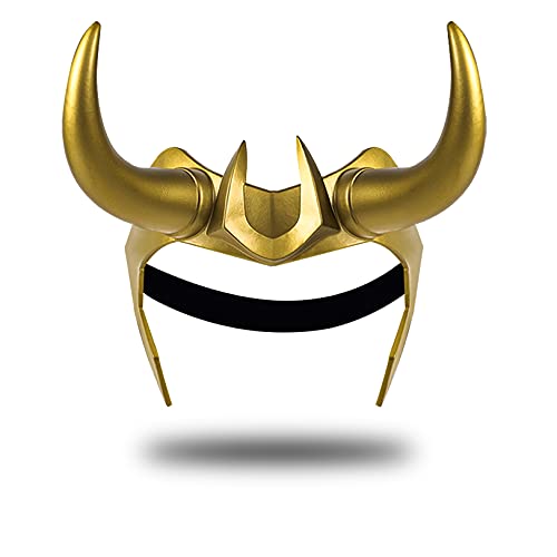 Bulex Halloween Helmet Horns Cosplay PVC Gold Crown Halloween Headpiece Masquerade Costume Mask Party Props
