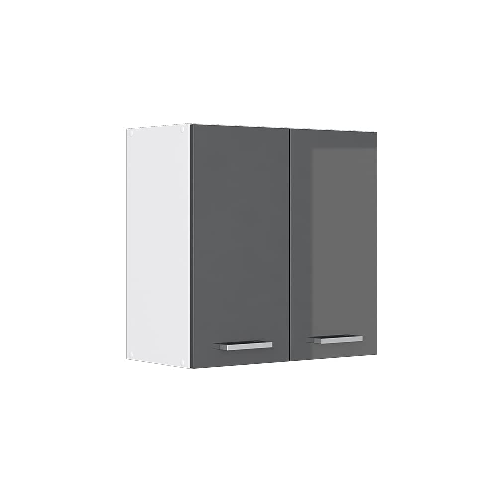 Glazen keukenkast R-Line Antraciet landhuis 40 cm Vicco | Antraciet landhuis | Glazen hangkast