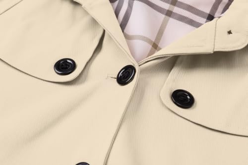 Image of SANGTREE Girl's Waterproof Trench Coat Hooded Lightweight Windbreaker Rain Jackets
