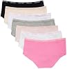 Calvin Klein Bikini de Algodón y Spandex para Niñas, Paquete de 7 4