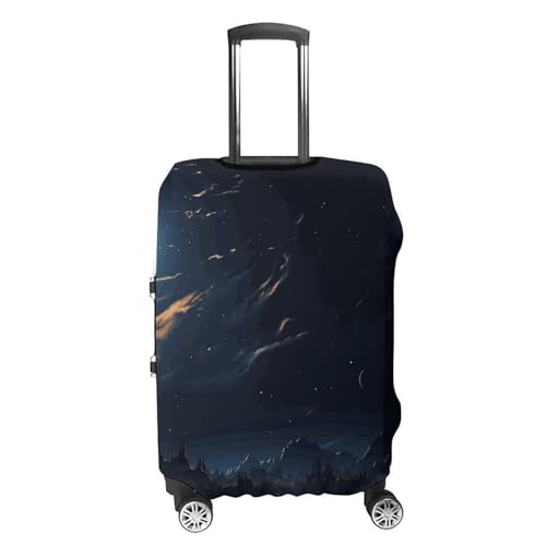 Moon Night Travel Luggage Cover Anti-scratch Suitcase Cover Elastic Suitcase Protective Cover Fits 19-32 Inch Luggage L4