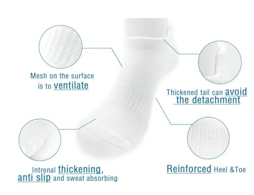 kmaleossy 6 Pairs Ankle Cotton Low Cut Cushioned Performance Breathable Athletic Sports Running Socks for men women2