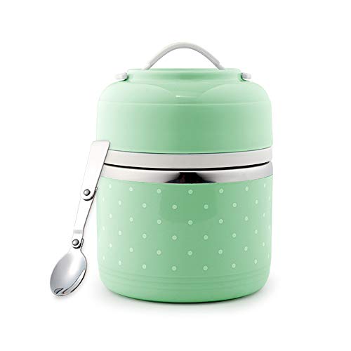 ArderLive Insulated Food Jar,34 Ounce Lunch Thermos with Spoon, Leak Proof Stainless Steel