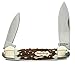 Uncle Henry Next Gen Staglon 11UH LG Canoe 6.1in Folding Knife with Two Stainless Steel Drop-Point Blades and Staglon Handle for Hunting, Camping and EDC