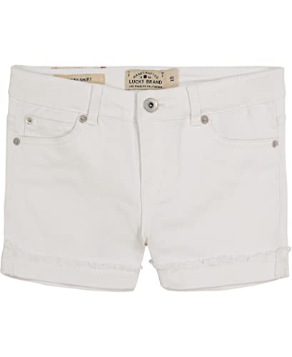 Image of Lucky Brand Girls' Cuffed Jean Shorts, Stretch Denim with 5 Pockets, Mid to High Rise Waist