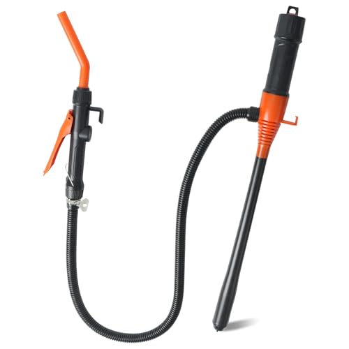 Portable Fuel Transfer Pump, 2.6GPM Battery Powered Fluid Siphon Pump with Adjustable Flow Nozzle...