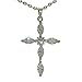 Devotion silver plated crystal cross necklace
