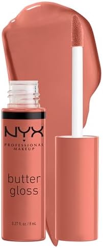 NYX PROFESSIONAL MAKEUP Butter Gloss, Non-Sticky Lip Gloss - Bit Of Honey (Peach Nude)