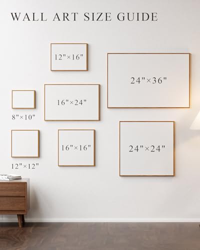 ARPEOTCY Vintage Framed Canvas Wall Art, Country Village Scenery Retro Painting Decor Aesthetic, Large Print Artwork, Landscape Wall Pictures for Living Room,20x30 Inch