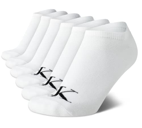 Image of Calvin Klein Womens No Show Socks - 6 Pack Non Slip Heel Lightweight Cotton Blend Low Cut Invisible Socks for Women
