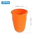 PATIKIL Gummifingerspitzen, 30er-Pack Silikon-Daumen-Fingerschutz-Fingerspitzenabdeckungen Schutzpolster Fingerhüte für Büro, Zählen, Nähen, Orange L Größe
