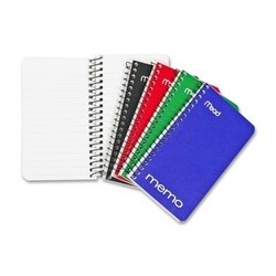 Carnet de notes ligné Mead 7,6 x 12,7 cm avec 60 feuilles de mini bloc-notes assortis