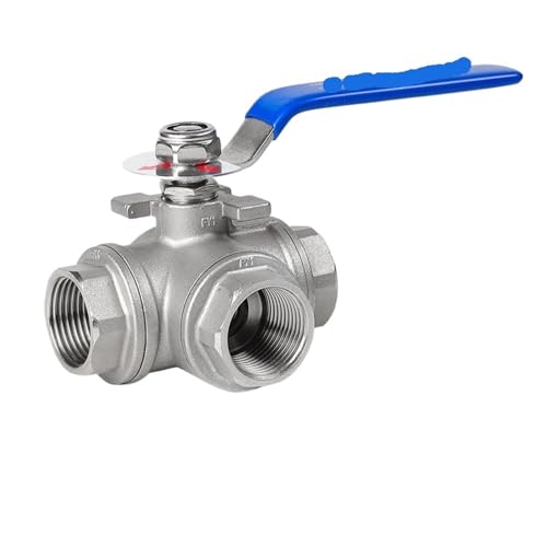 Vanne à bille à trois voies type L pour filetage interne inox 1/4 - 3