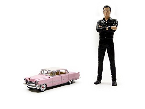 Greenlight Collectibles- Cadillac 1 64 1955 Véhicule Miniature + Figurine Elvis Presley, 29898-18, Noir, Echelle 1/18 - Les Beatles, Paul McCartney, John Lennon, RIngo Starr, George Harrison Greenlight Collectibles- Cadillac 1 64 1955 Véhicule Miniature + Figurine Elvis Presley, 29898-18, Noir, Echelle 1/18