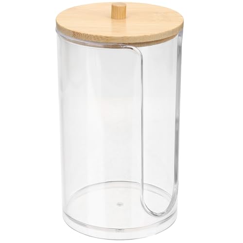 LIFKOME 透明蓋付きプラスチック製紙コップホルダー 浴室用使い捨てカップディスペンサー カウンタートップ収納 洗面所 ホテル 飲食店対応