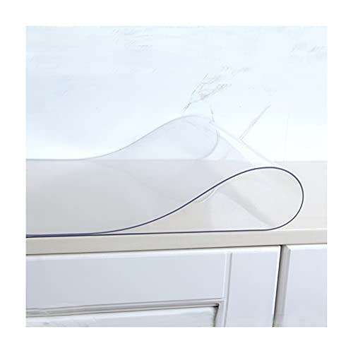 Transparent Table Cover RéSistant à l'eau PVC AntidéRapant Nappe Protecteur,ImperméAble Et RéSistant à l'usure,AntidéRapant Et à Chaleur,Personnalisation du Support(Color:2mm,Size: 30x30cm) Cover