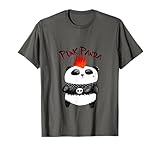 Punk Rock Panda Boy Girl divertida camiseta Mohawk Camiseta