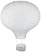 Rayher 87192102 Papierlampion Heißluftballon, 30cm ø40cm, m. Metallgestell, weiß