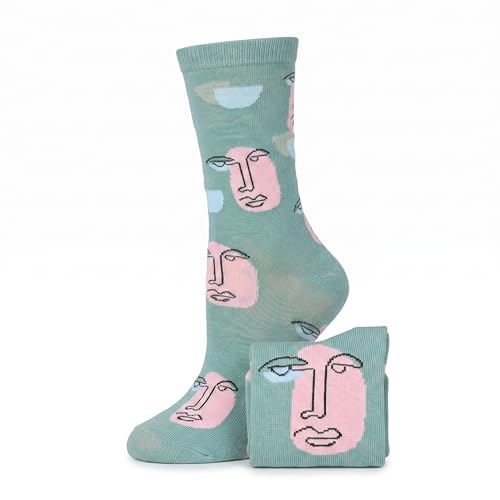 Image of Tipi Toe Women's Fun Patterned Dress Socks, 12-Pack Lightweight Colorful Crew Socks, Casual Novelty Assorted Designs