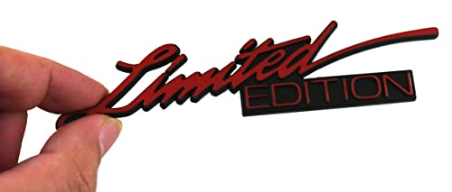 Image of 2pcs Limited Edition Decal Sticker Trunk Emblem 3D Badge Nameplate Logo Replacement for F150 F250 F350 Chevy Silverado 1500 2500 C10 C15 (Black Red)