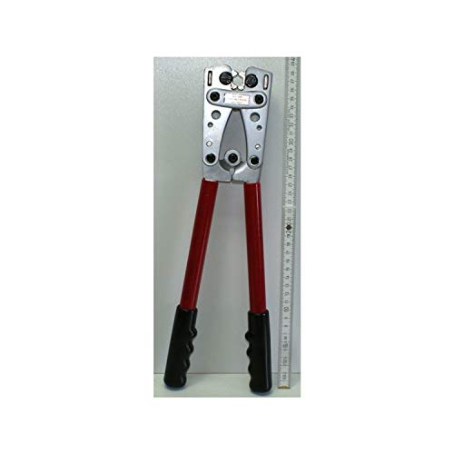 Crimpzange XXL extra groß für grosse Kabelschuhe 6 bis 50 qmm. Sehr stabile Ausführung, 39 cm lang, 1,4 kg schwer, 2 Jahre Garantie. Crimperzange, Kabelschuhzange, Presszange, Krimpzange, Krimperzange