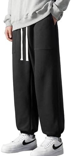 （01:00時点） [Culeevp] ズボン メンズ サルエルパンツ スウェットパンツ 大きいサイズ 秋冬服 無地 調整紐 厚手 ジョガーパンツ ゴルフパンツ 黑4XL