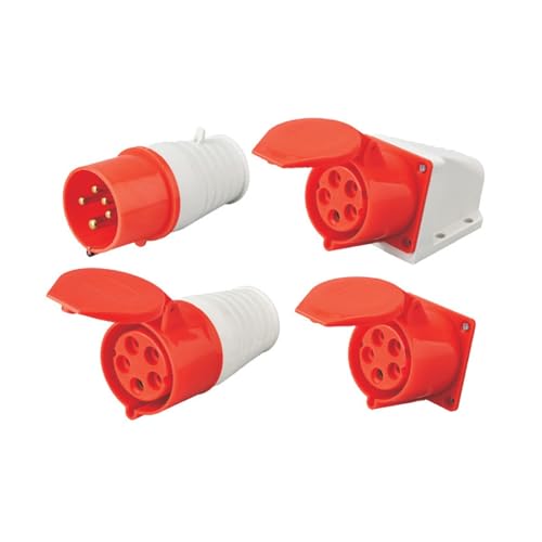 Conector industrial resistente IP44 3 a 5 pines