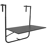 Der Hängetisch ist ideal geeignet für kleinere Balkone